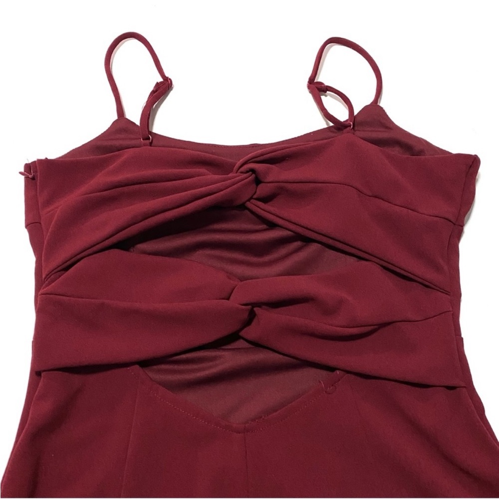 LULUS All My Loving Wine Red Knotted Mermaid Maxi Dress Large - Picture 6 of 13